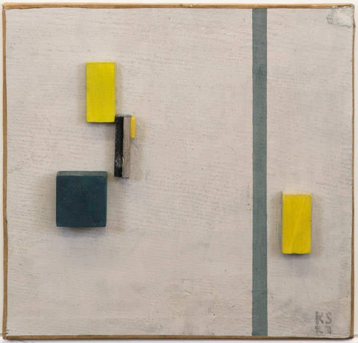 Kurt Schwitters, Holz-Collage, Galerie Malte Frank, Zug, Schweiz